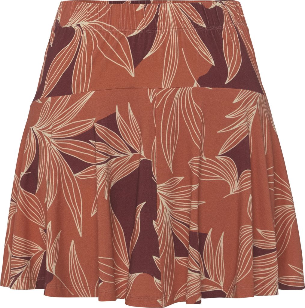 LASCANA Hosenrock orange-aubergine bedruckt Größe 44