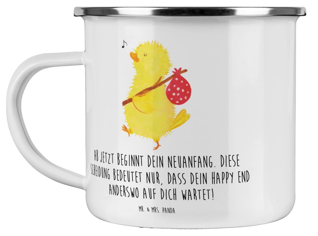 Mr. & Mrs. Panda Kaffeepott Neuanfang Scheidung - Transparent - Geschenk, Hochzeit, Blechtasse, Pott, Hoffnung, Optimismus, Haferl, emotional herau...