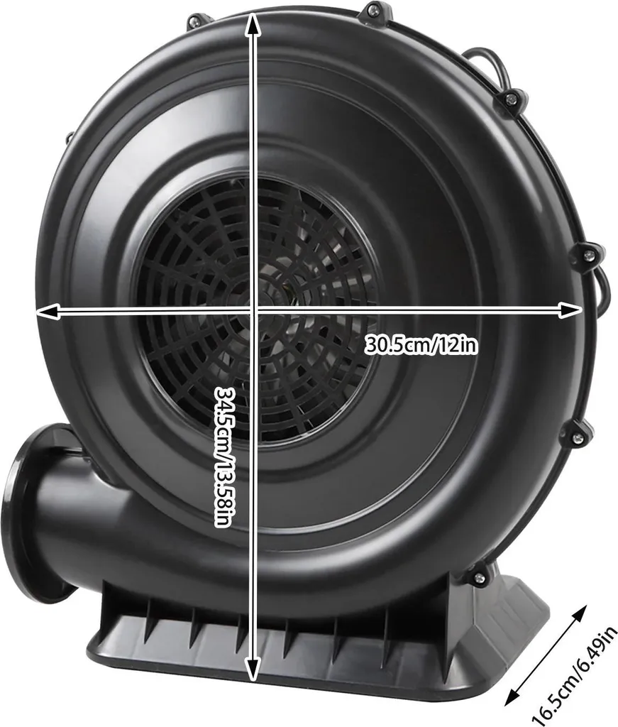 Pompa Aria Elettrica 350W per Gonfiabili | 1250Pa Uso Commerciale - 8