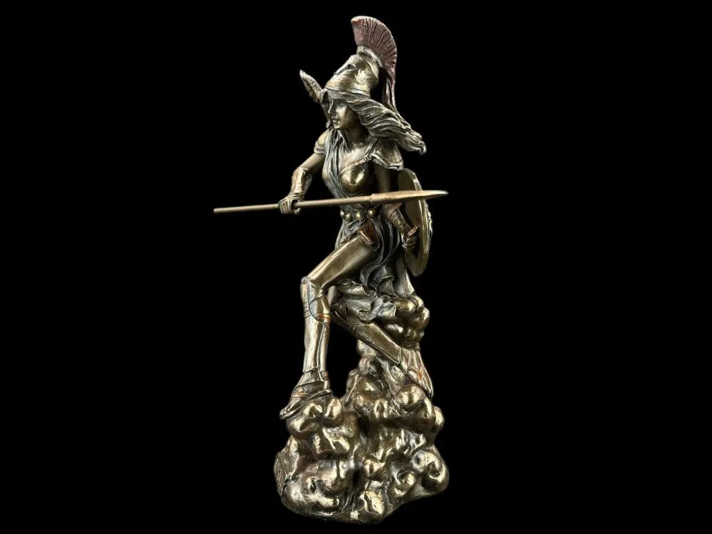 Sculpture décorative Athéna déesse grecque de la sagesse bronze 24cm