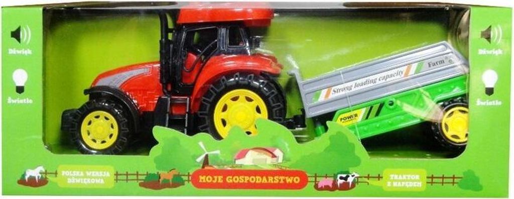 Traktor z maszyną polski moduł dźwiękowy