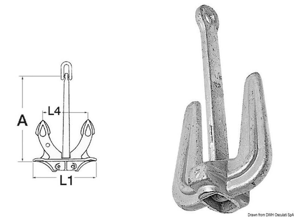 Hallanker 8 kg - Osculati 01.142.08 Produktbild 