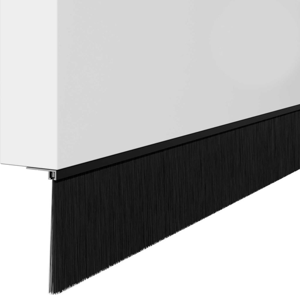 vidaXL Aufsteck Türbürstendichtungen 6 pcs Schwarz 100 cm