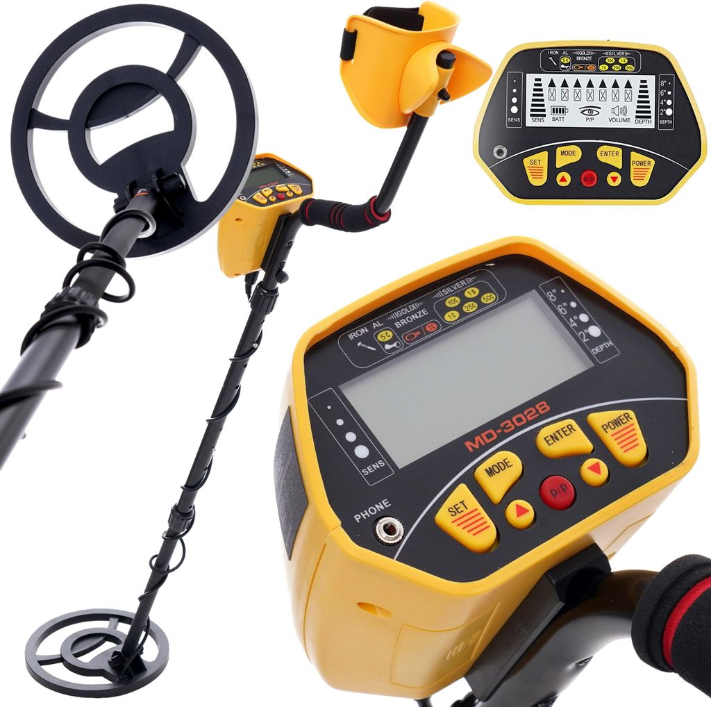 KRAFT&DELE | Metalldetektor, Metal Detector für Erwachsene & Kinder mit Pinpoint Metalldetektoren, Gold Detektor Set, Metalldetektoren Set