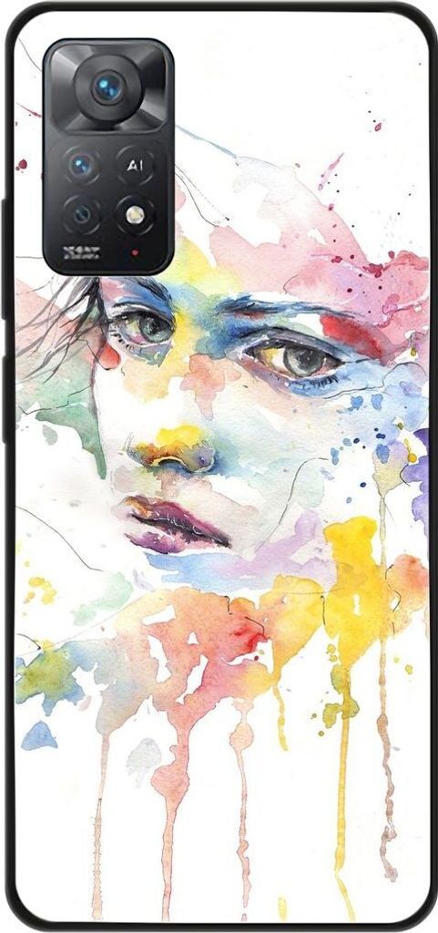 König Design Hülle kompatibel mit Xiaomi Redmi Note 11E Pro Kunststoff Soft Handyhülle - Handy Case Frauengesicht