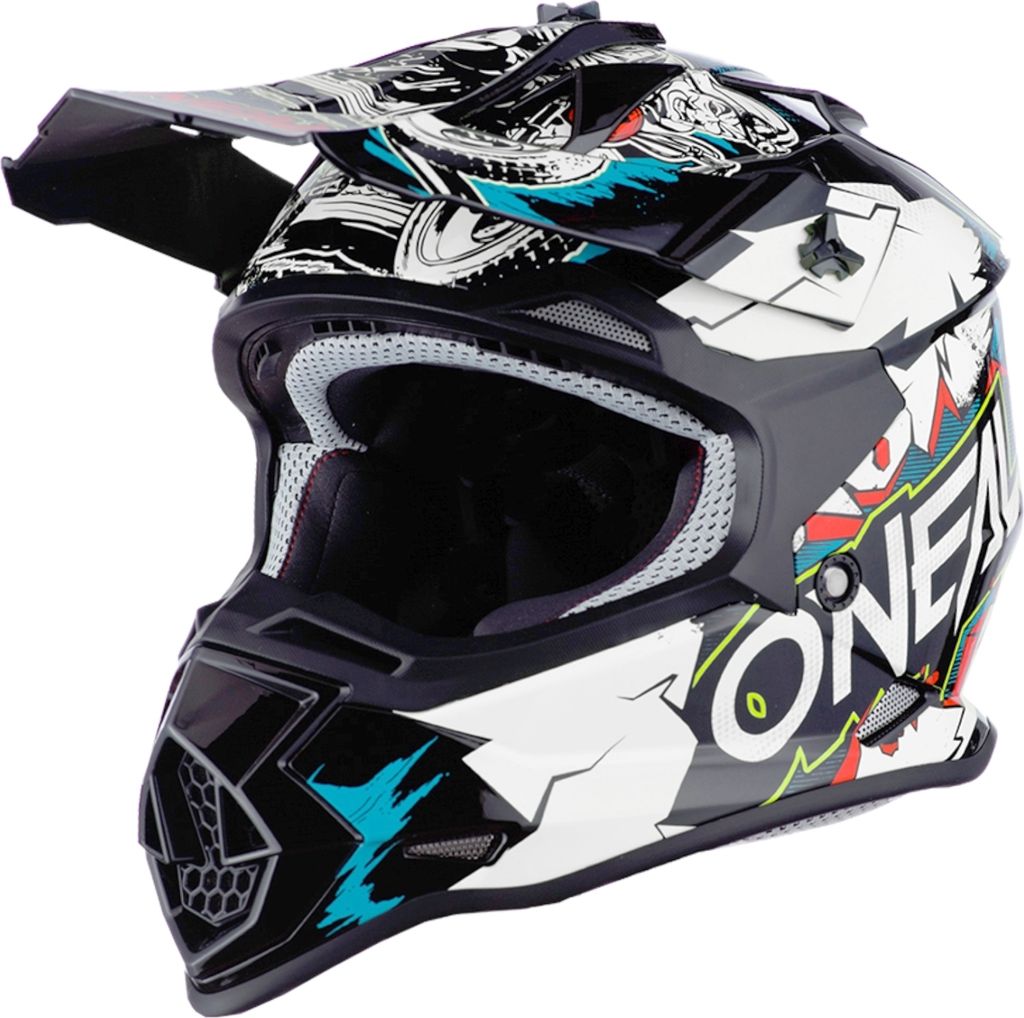Oneal 2Series Villain Jugend Motocross Helm (White,S (49/50))