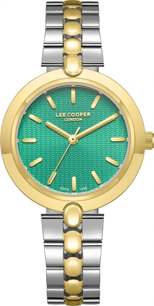 Montre Bracelet Femme Vert et Or Rose Lee Cooper Originale LC08057