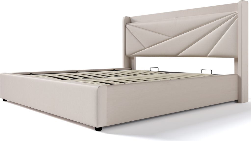 okwish Manželská čalouněná postel 160x200 cm, s úložným Obrázek produktu 