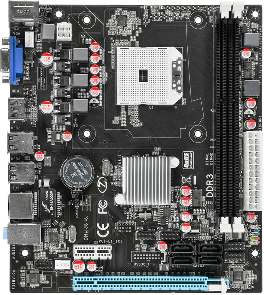 Mainboard AMD A55M Socket FM1 - Chip Realtek 100M - DDR3