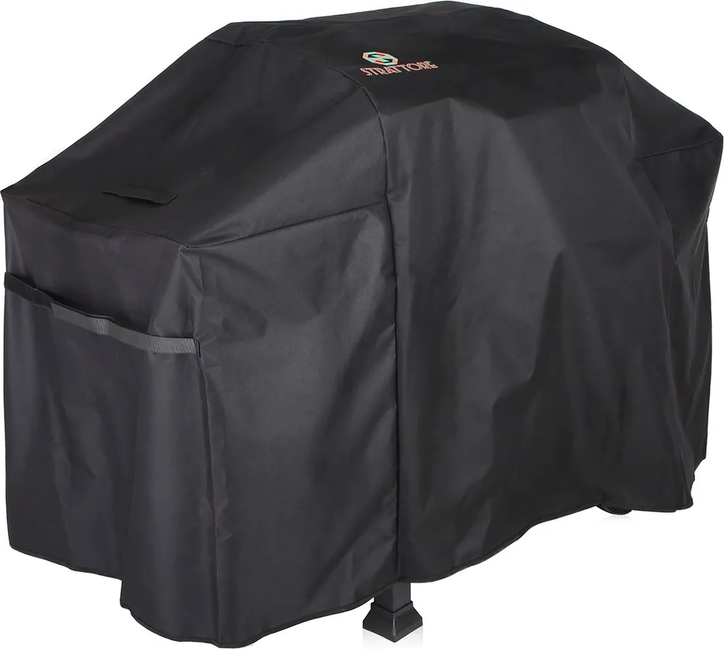 Housse de protection pour grand chariot de barbecue BBQ au charbon noir
