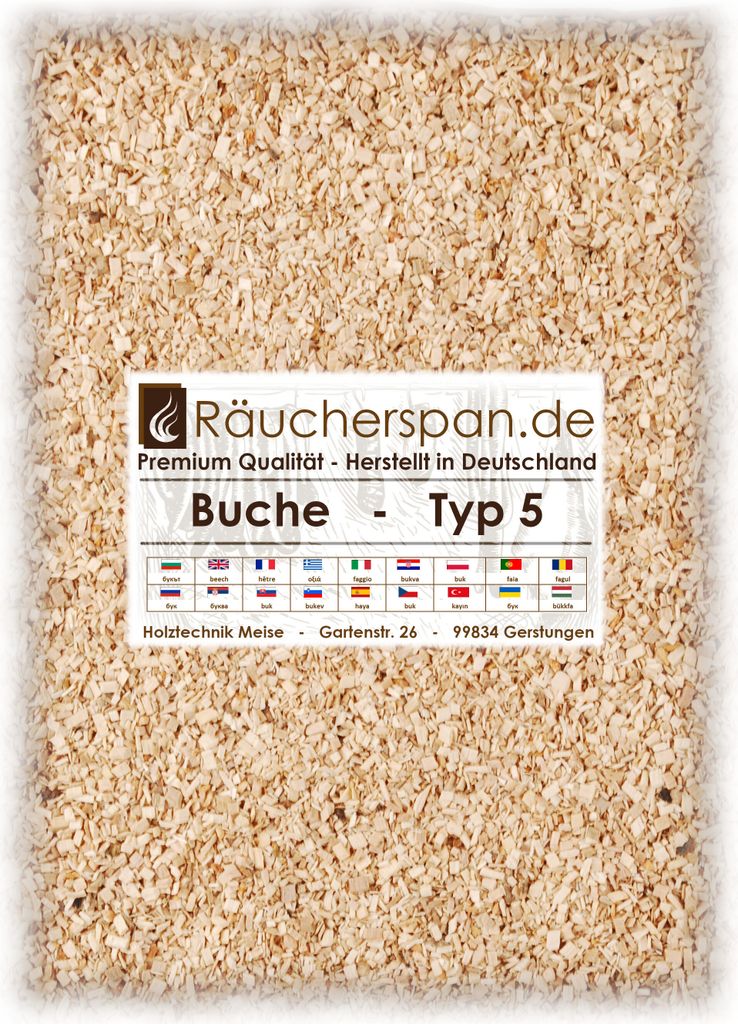 Räucherraspel von räucherspan.de - jetzt auch bei Kaufland - für Borniak Öfen - Buche Typ 5, 5kg