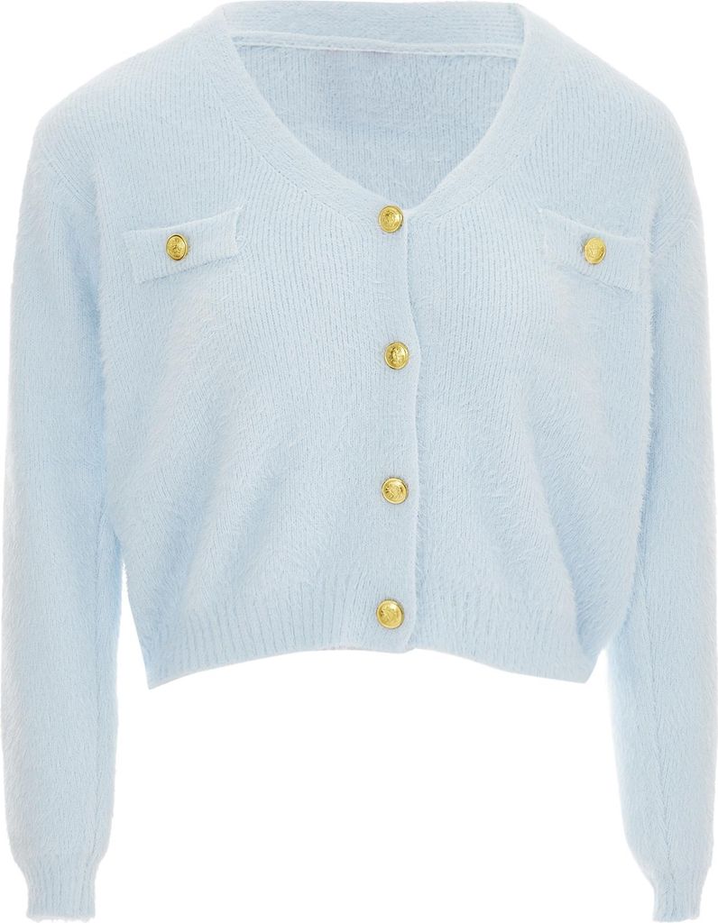 SWIRLY damen strickjacke - hellblau, M