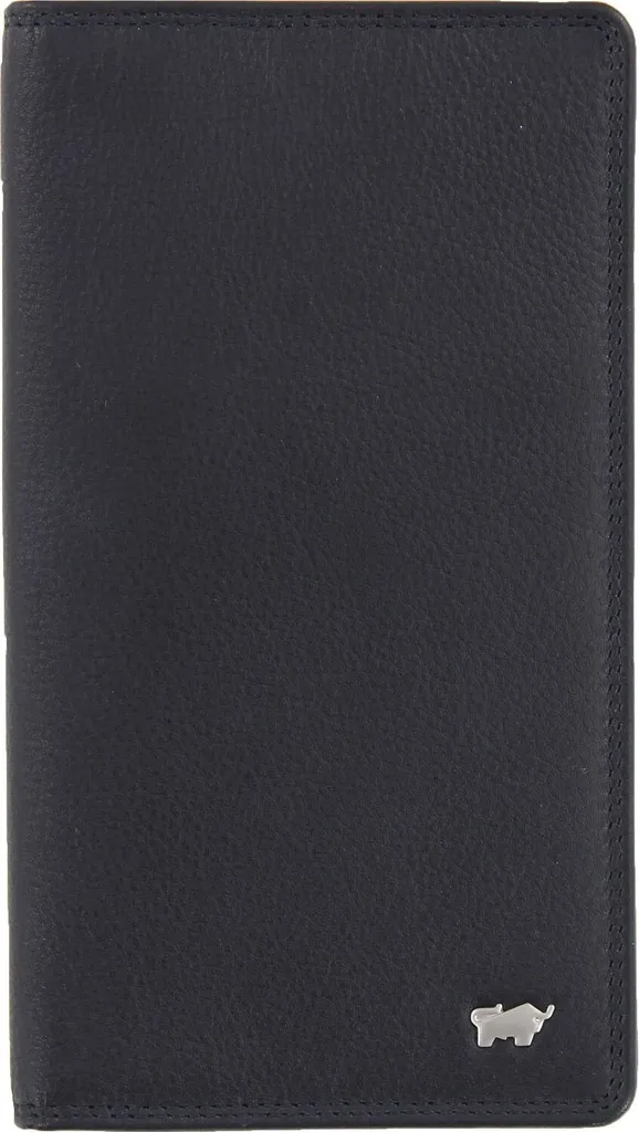 Braun Büffel Pelle Portafoglio GOLF Edition 14 Carte Nero | Vera Pelle