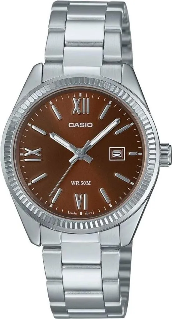 Casio LADY DATE Marrone 30mm: Orologio Classico Donna Elegante