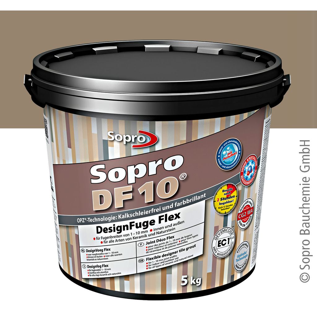 Sopro DF 10 Fliesen 5 kg Design Fuge Fugenmasse Fugenmörtel 1-10mm sahara-40