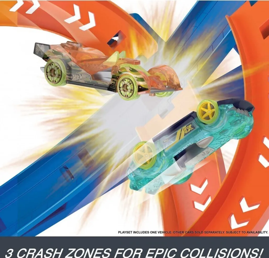 Hot Wheels Crash Spirale : Circuit avec Zone de Collision et Boost - 11