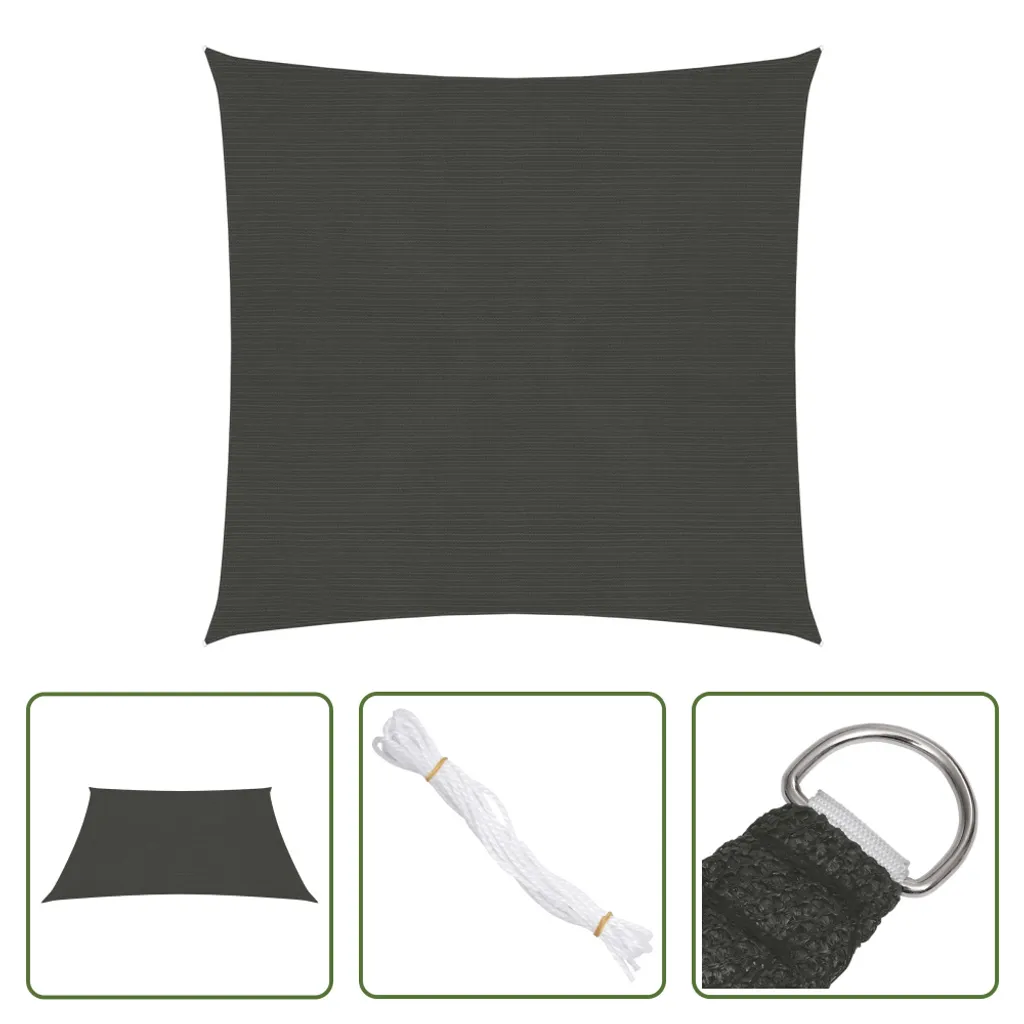 Vela Ombreggiante 6x6 Antracite HDPE | The Living Store Outdoor
