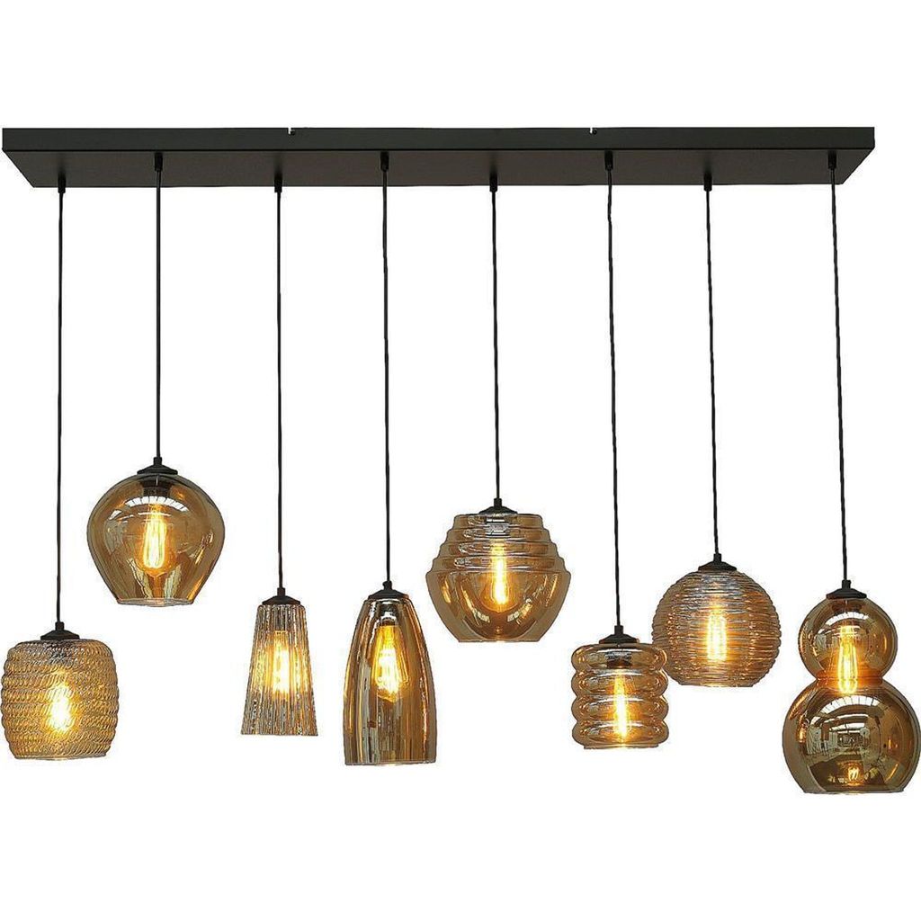 masterlight Pendelleuchte Quinto 8-flammig Glas Produktbild 
