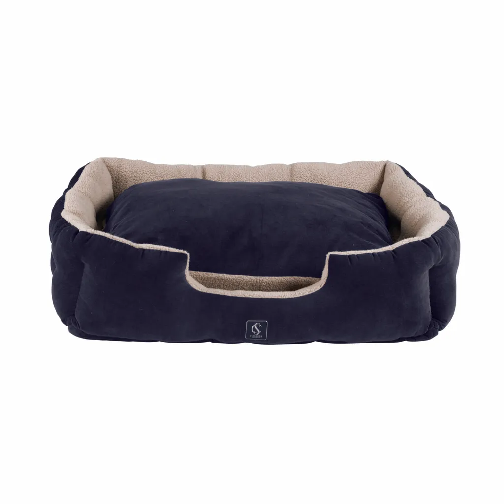 Panier pour chien en velours côtelé Eskadron Cord M navy, style chic