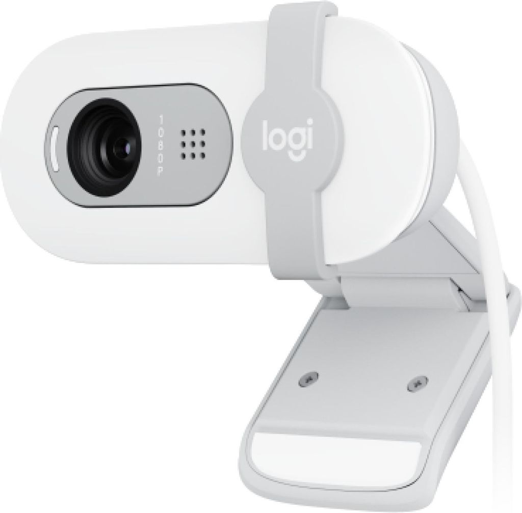 Webcam Logitech Brio 100 FHD mit weißem Mikrofon Produktbild 
