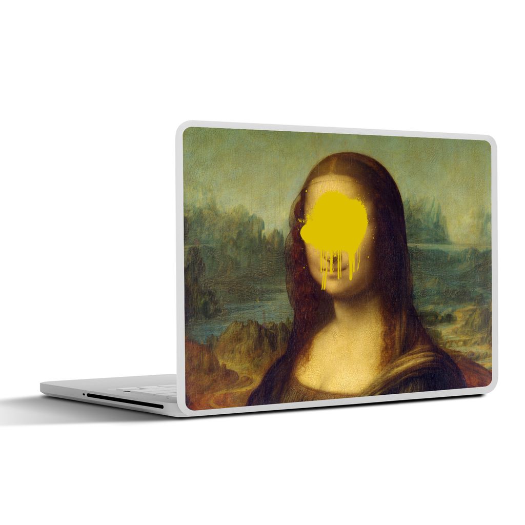 MuchoWow Laptop Aufkleber Sticker Cover Mona Lisa - Leonardo da Vinci - Gemälde 36.5x27.5 cm - Laptop-Sticker