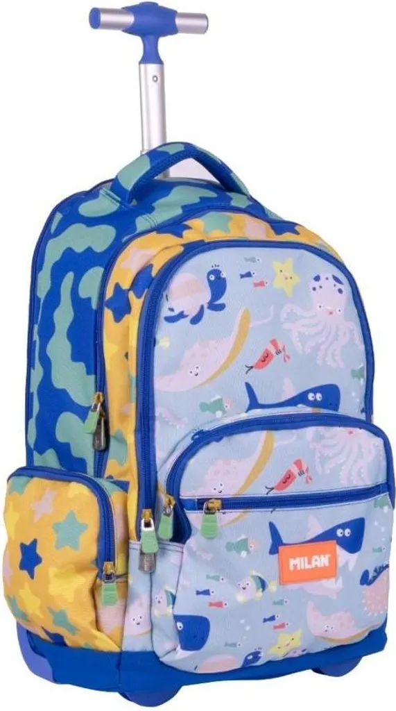 Sac à Dos Roll-top 25L Milan Odyssey Bleu Idéal pour le Quotidien Urbain