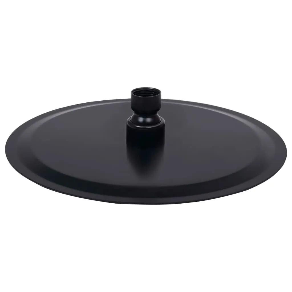 Doccia a pioggia in acciaio inox 20 cm rotonda nera - 4