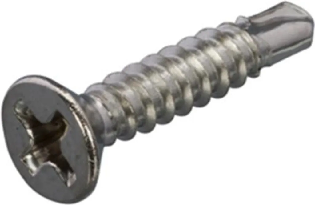 Viti autoperforanti in acciaio inox con punta 4,2 x 32 mm a testa svasata con intaglio a croce - 200 pezzi