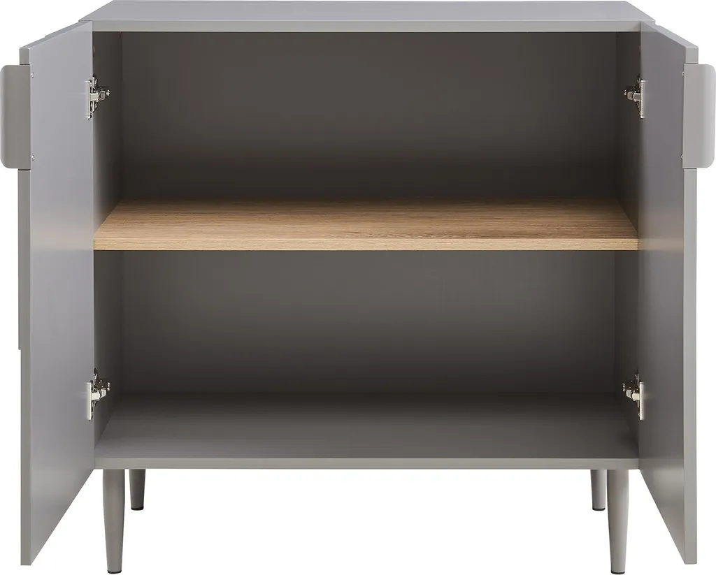 Buffet Starvili Gris : Solution de Rangement Compacte pour Petit Salon - 6