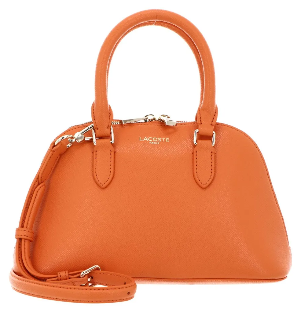 Petit Sac à Épaule Lacoste Champs-Élysées en Cuir Véritable Top Handle