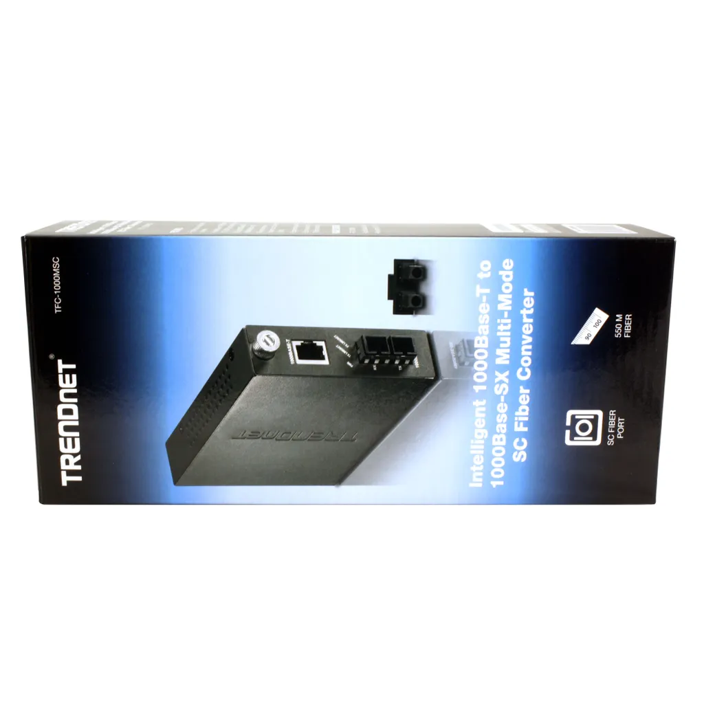 TrendNet TFC-1000MSC Convertisseur 1000Base-T vers Fibre SC Multimode - 9