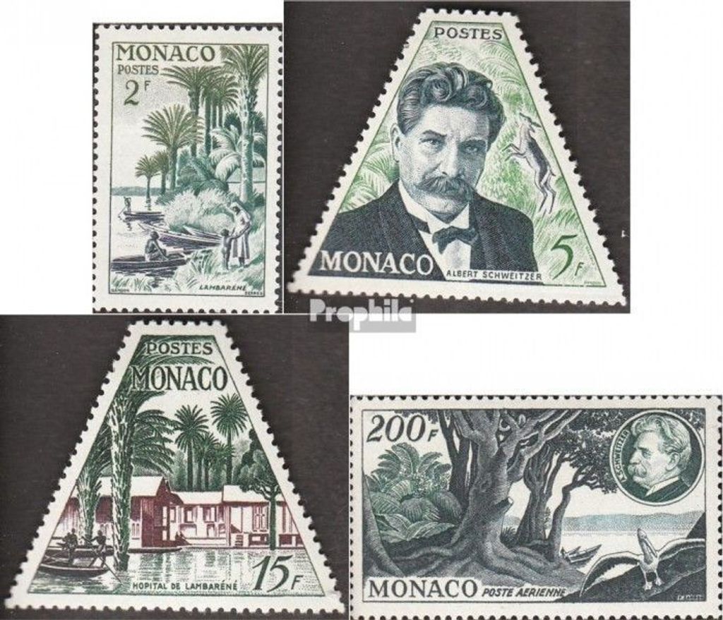 Briefmarken Monaco 1955 Mi 492-495 (kompl.Ausg.) mit Falz Schweitzer