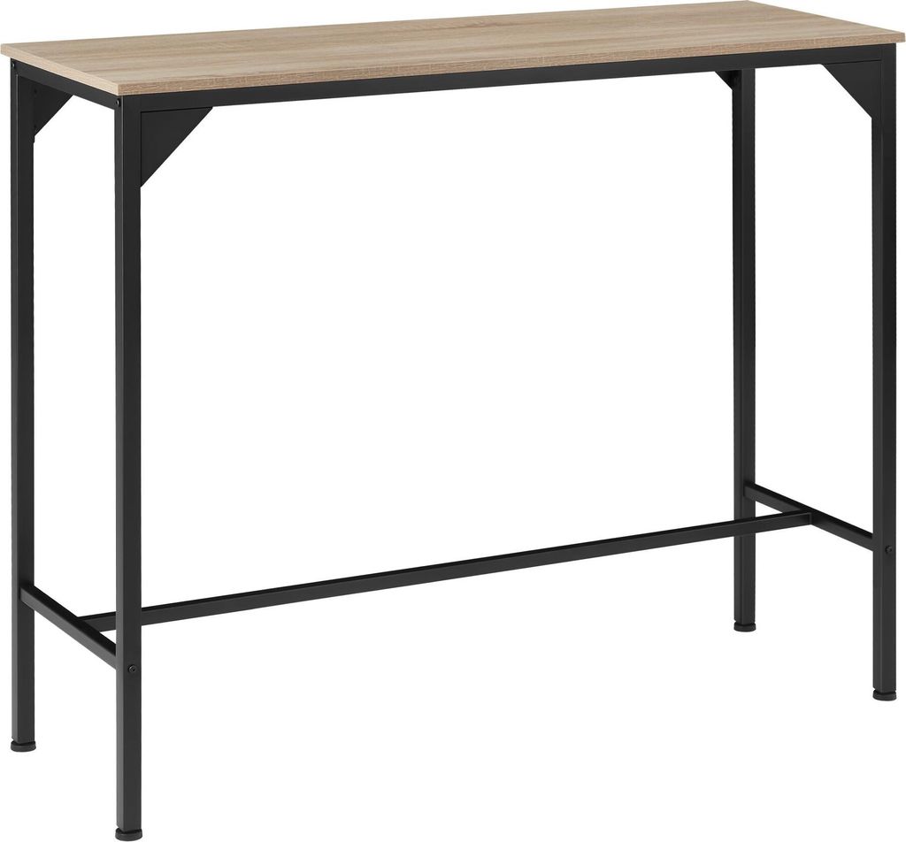 Table de bar industrielle Kerry 120x40x100,5cm - Bois clair Image du produit 