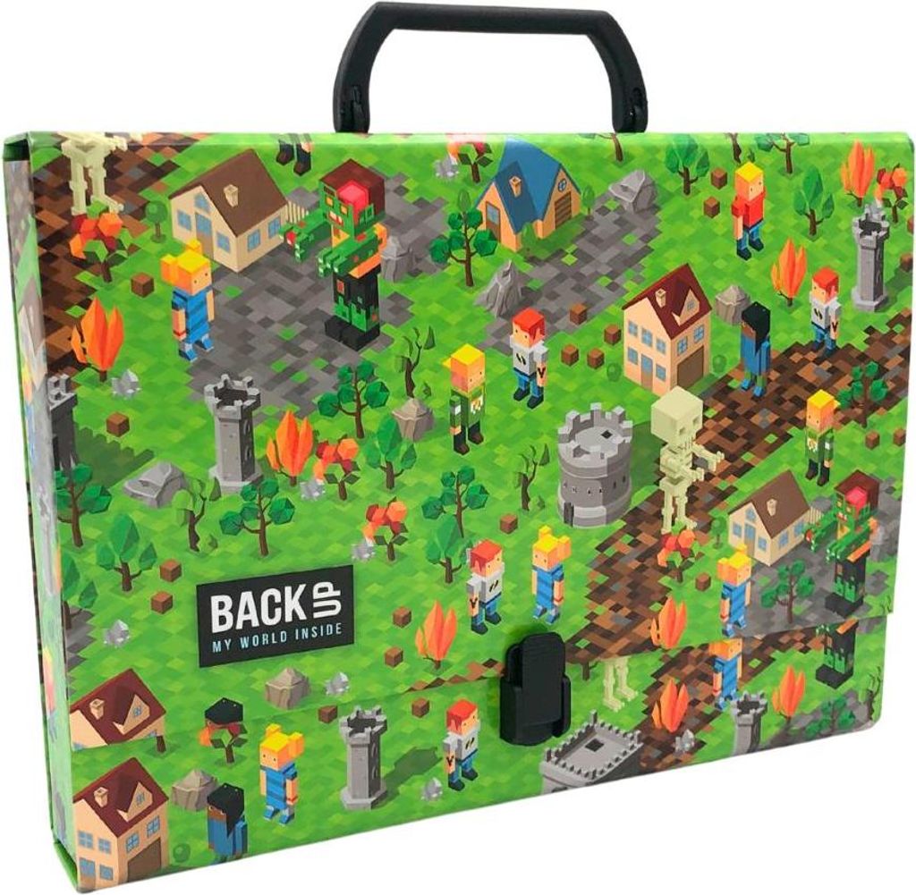 A4 4,5cm Ordner mit Griff 7A61 Game Pixels City Backup Derform