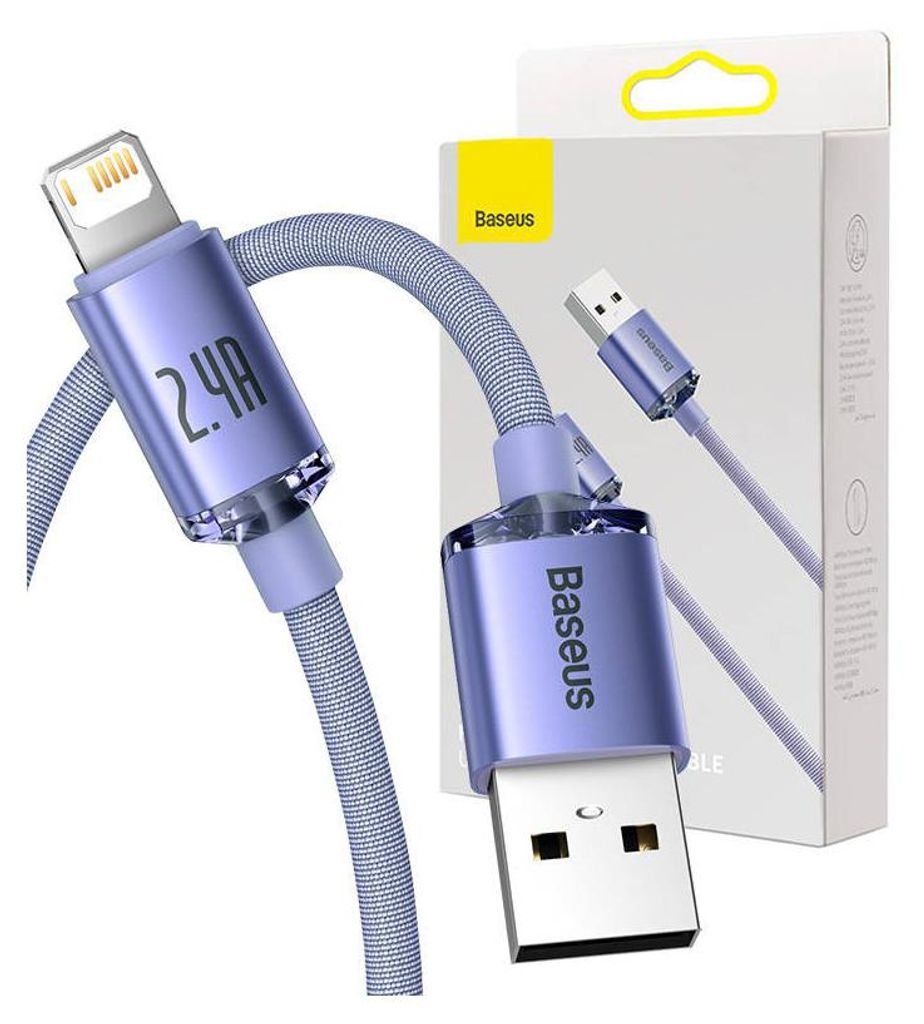 Baseus Crystal Shine Kabel USB auf Lightning, 2,4A, 1,2m Produktbild 