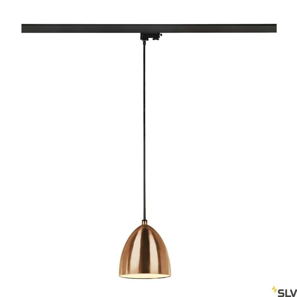 Suspension Para Cone 14 cuivre design conique pour rail 3 circuits