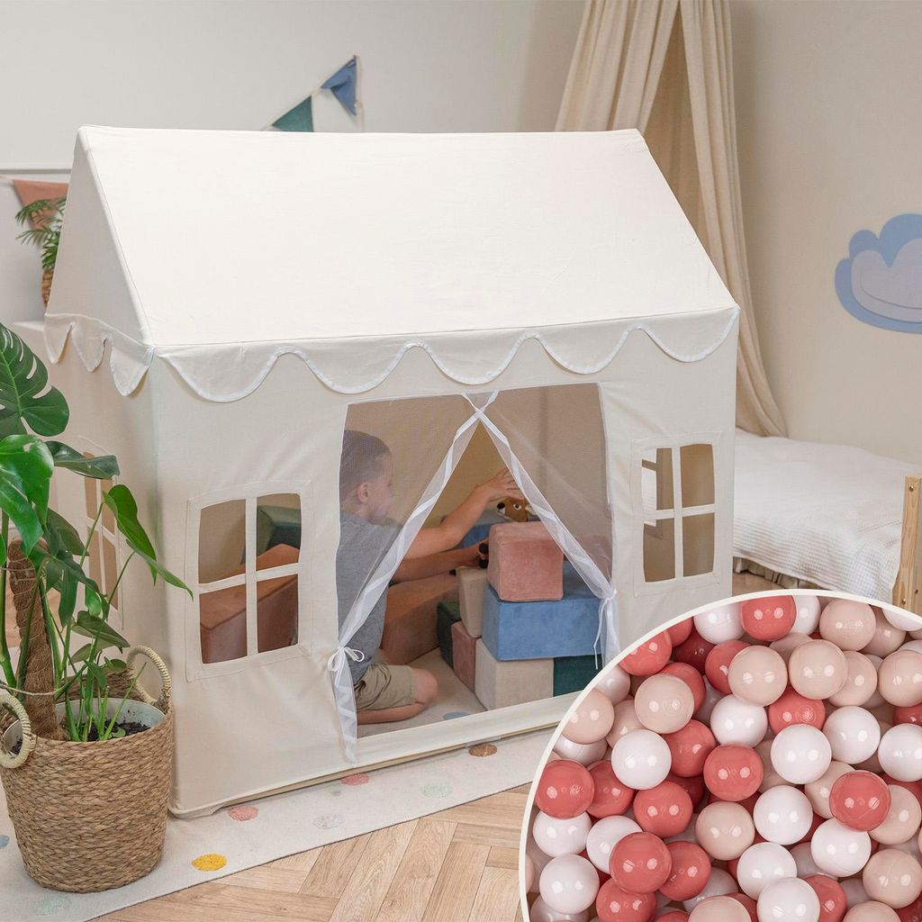KiddyMoon Spielhaus Kinderzelt Mit 400 Bälle Für Kinder Kinderhaus Faltbares Design Kinder Spielzelt Indoor Kreativität Kinderzelt Für Drinnen ...