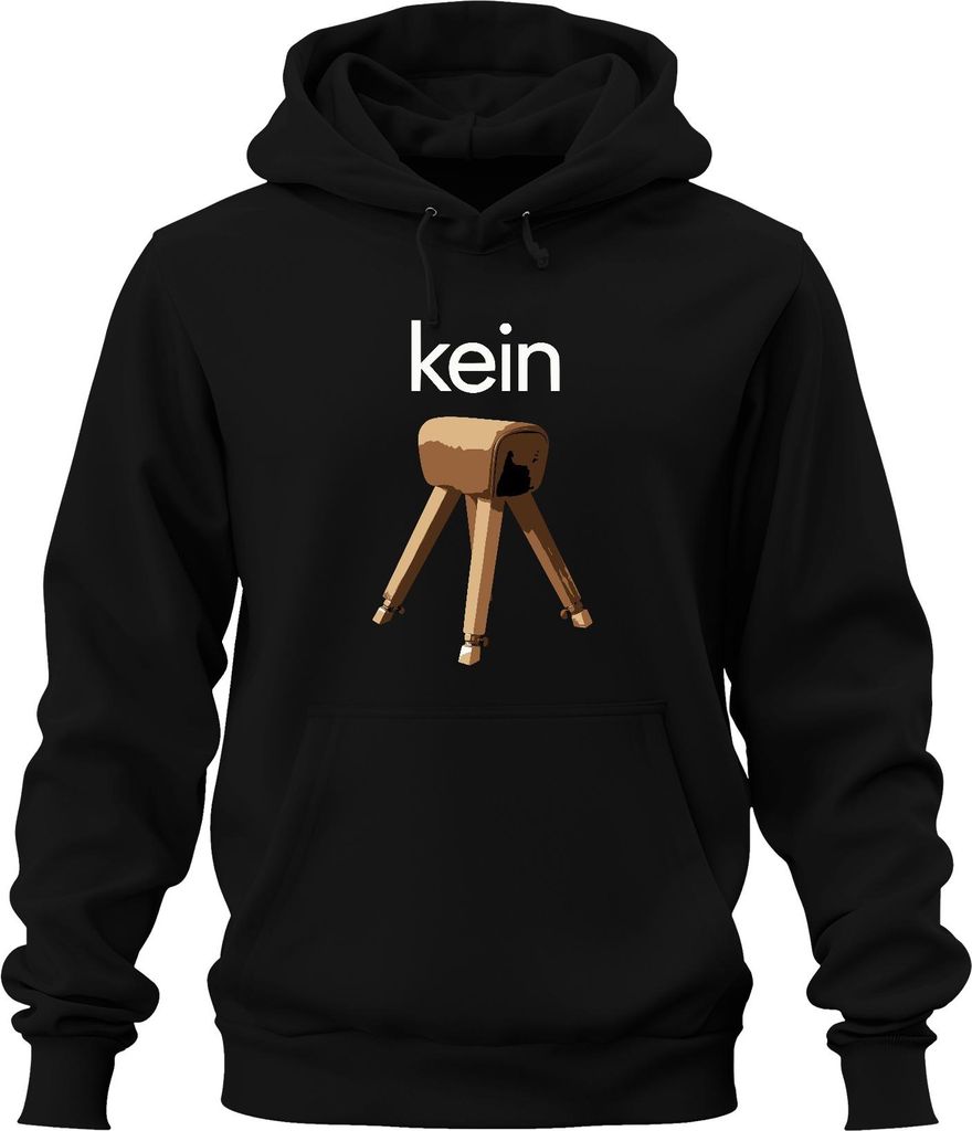 Kein Bock Turnen Gymnastik Turner Lustig Sarkasmus Humor Uni Hoodie Kapuzenpullover, Schwarz, XL