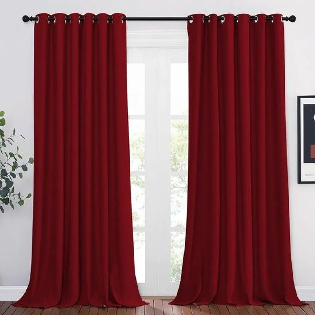 Paire de rideaux occultants thermiques 200x245 pour chambre et salon