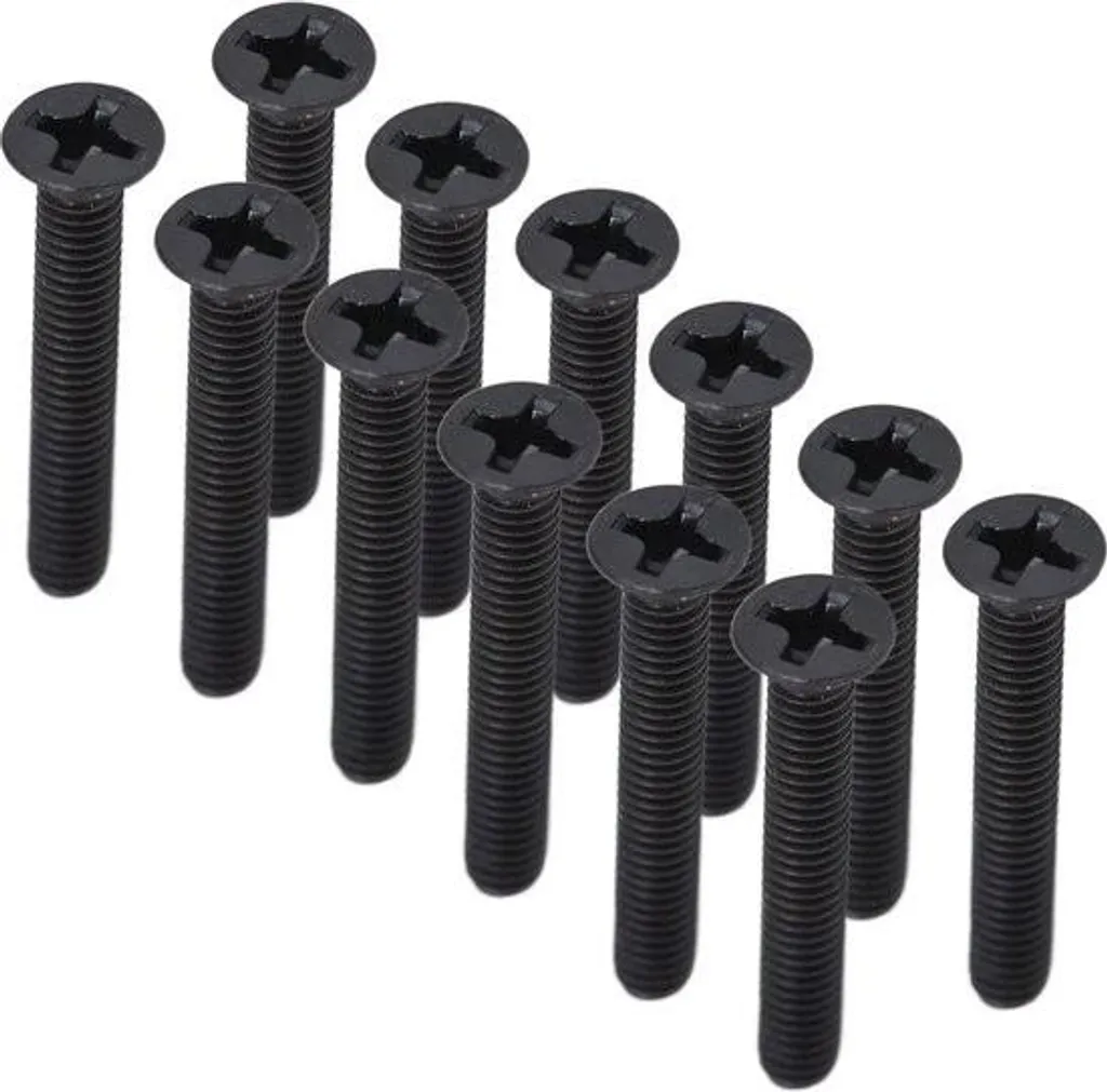 Vis tête fraisée M3 Galvanisé noir DIN 965 - Haute résistance - 50 Pcs