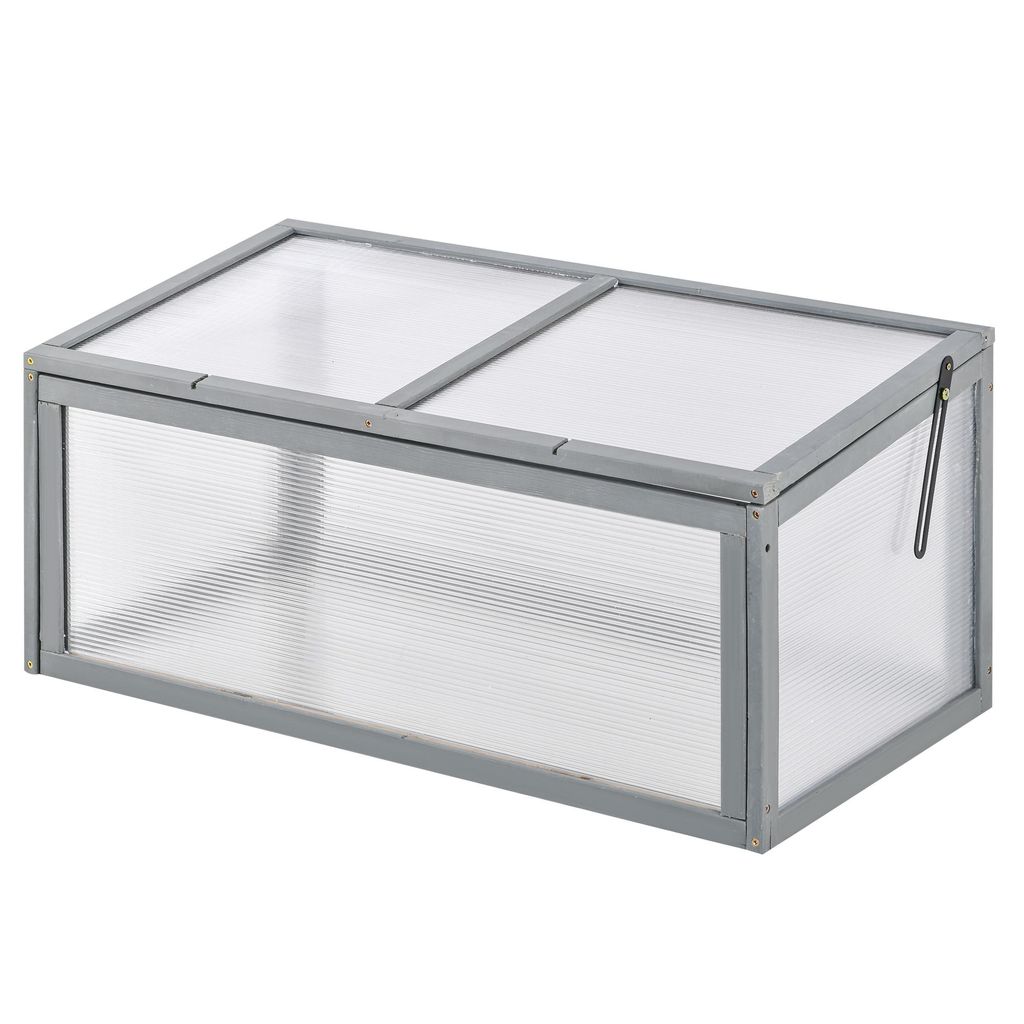 Szkółka Outsunny z drewna i poliwęglanu, 90 x 46 x 40 cm, z Zdjęcie produktu 