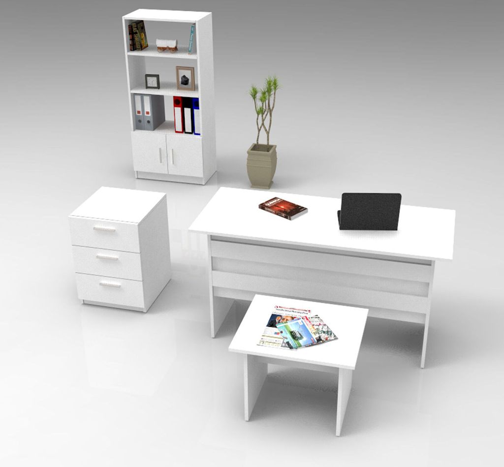 Skye Decor, VO11- VO11 LCS, Weiß, Wohnzimmer, 73,8x140x60 cm, 100% Melaminbeschichtete Partikelplatte
