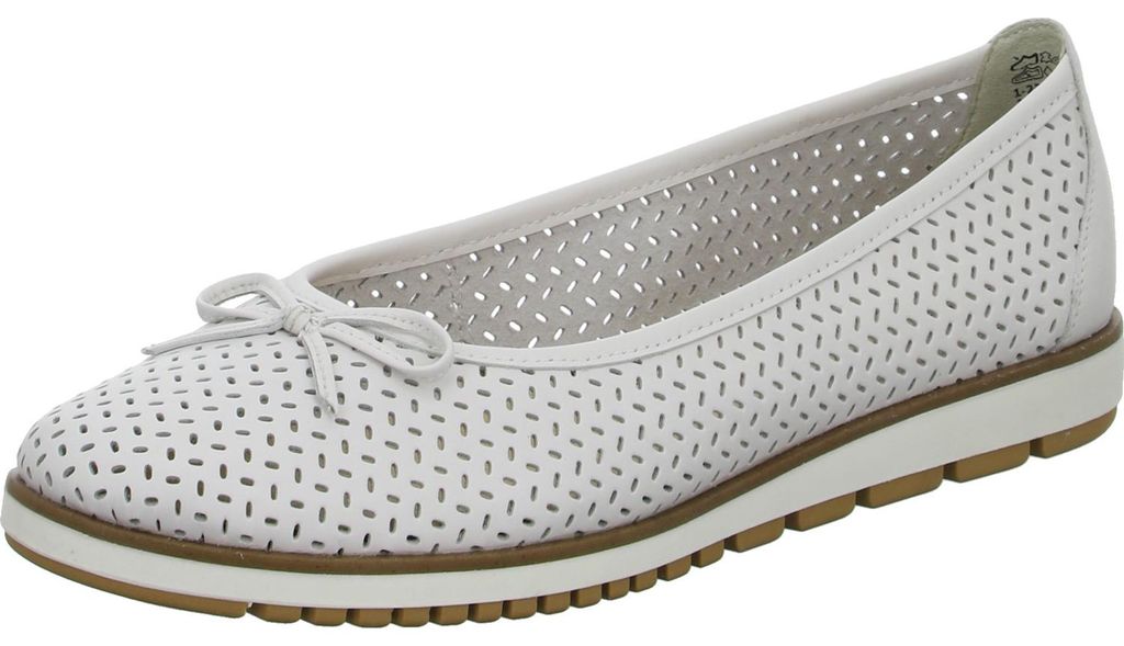 Tamaris Ballerina in weiss/weiss kombi, Gr. 40 Produktbild 