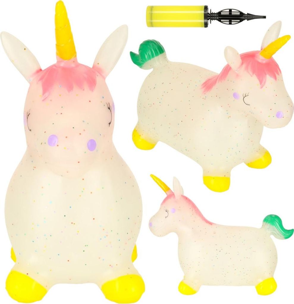 Hüpfendes Einhorn aus Gummi für Kinder