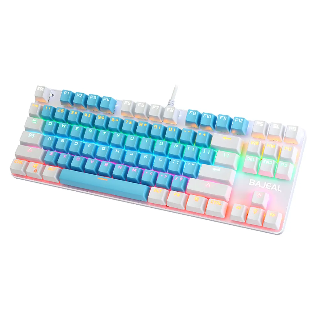 Clavier gaming mécanique compact 87 touches avec rétroéclairage 9 modes