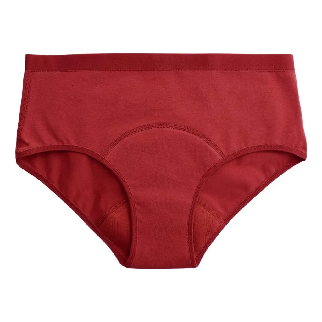 Slip menstruel Hipster Rouge XS absorbant et anti-fuite flux moyen