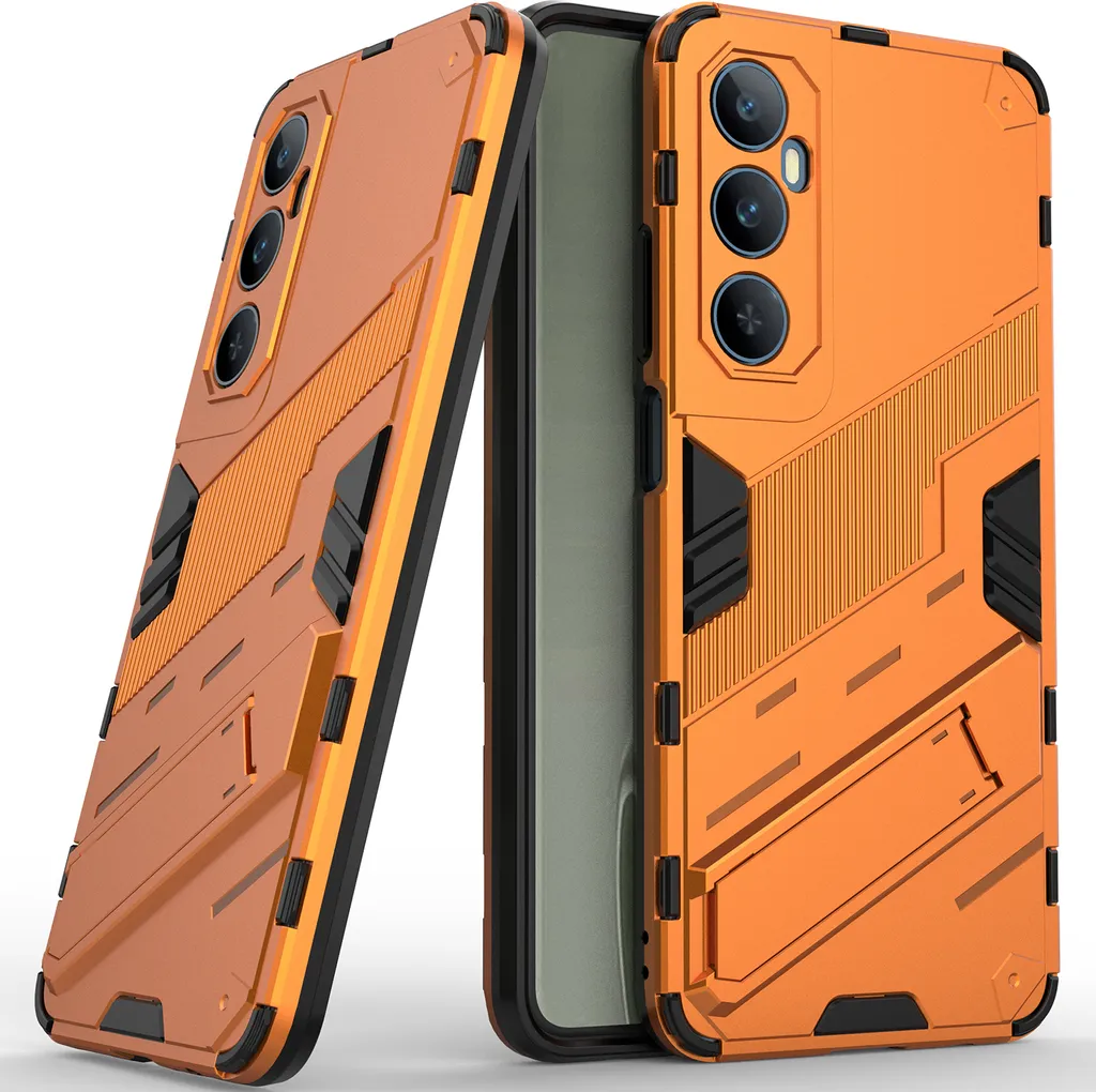 Cover Realme C65 4G Rugged Bianca - Protezione PC/TPU + Stand