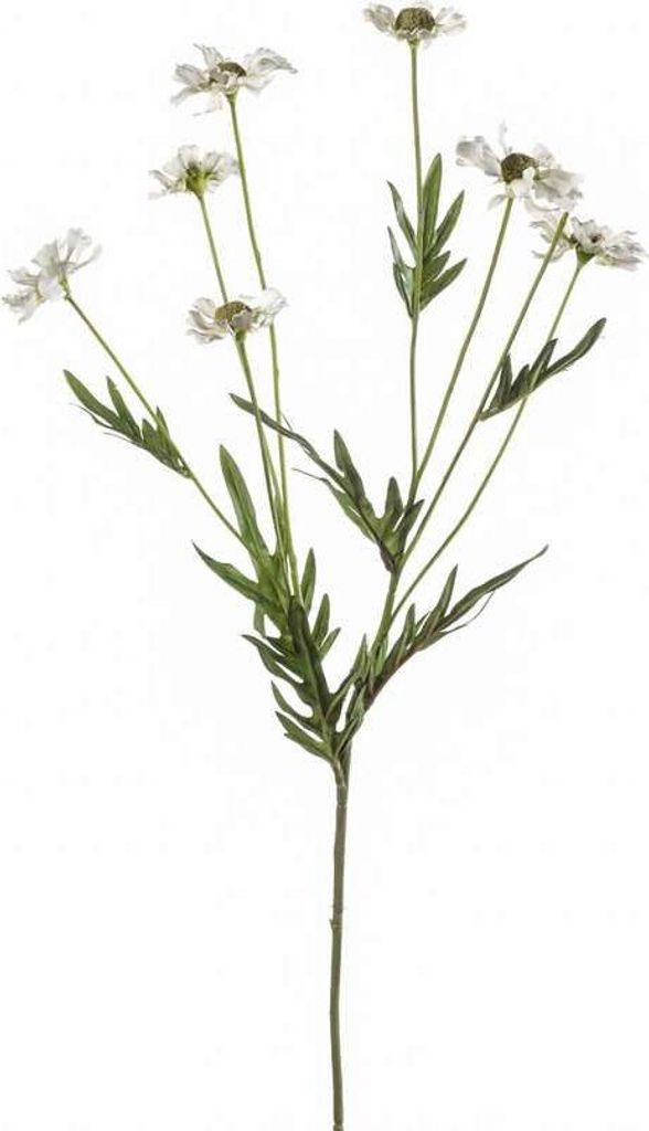 artplants.de Künstliche Blume Gänseblümchen LASAI, Creme, 75cm - Deko Margeriten