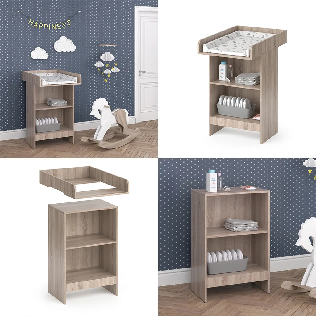 Commode à langer bébé Vicco Leo Sonoma compacte pour petit espace - 8