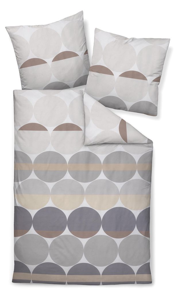 Janine Bettwäsche taupe 1x 135x200 cm + 1x 80x80 cm Produktbild 